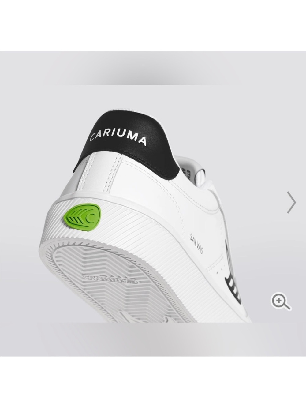 Cariuma Salvas White Leather Sneakers Blue Logo Unisex Women’s 7 Men’s 5.5 - Picture 3 of 15